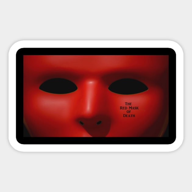 The Red Mask Of Death v4 Sticker by DarkRavenProductions